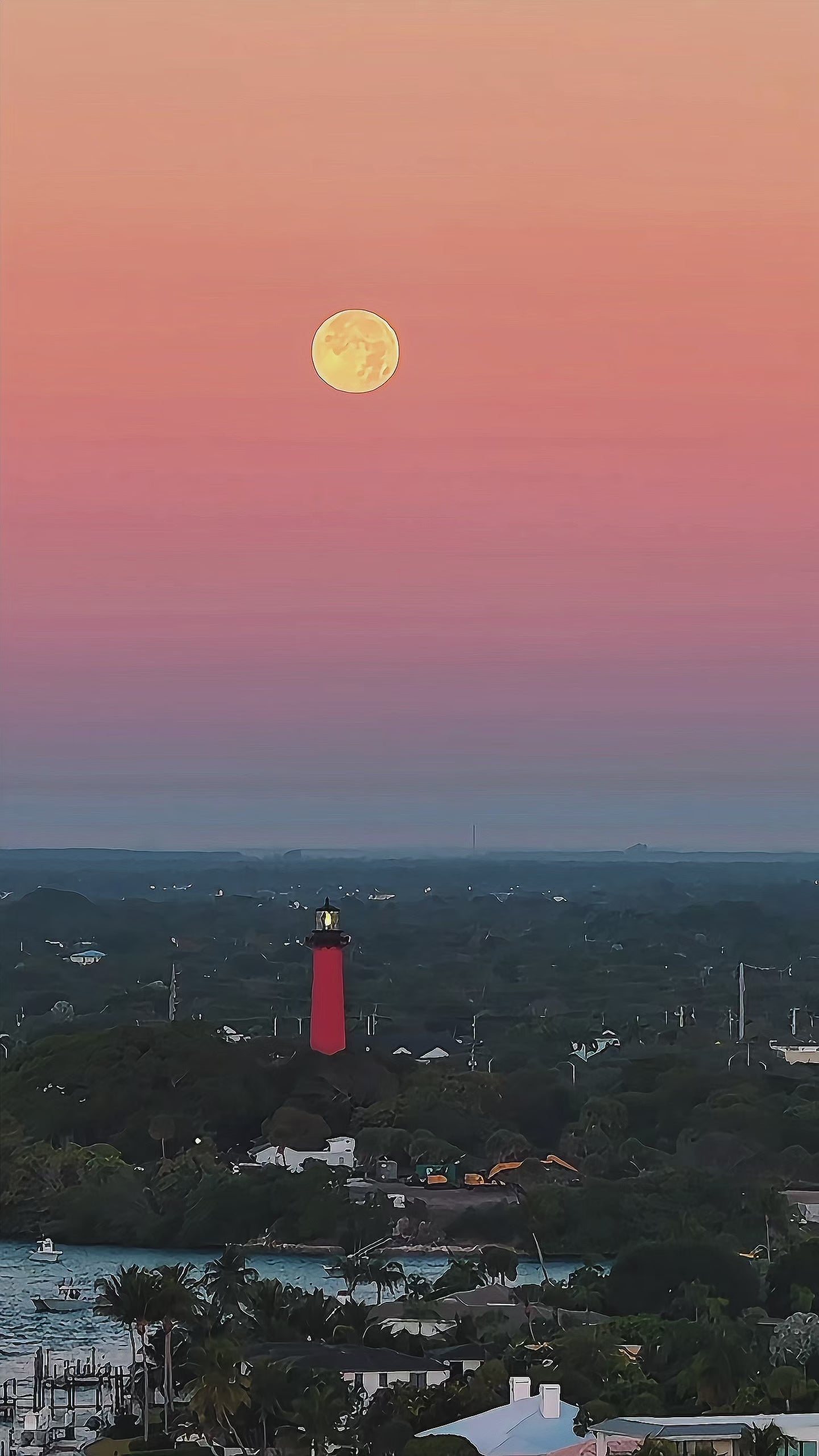 Full Moon Jupiter Lighthouse