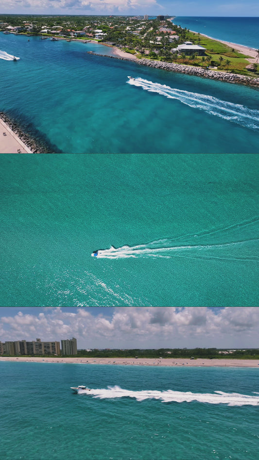 Boats around Jupiter Inlet, Florida